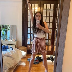 Plaid Reformation Wrap Skirt